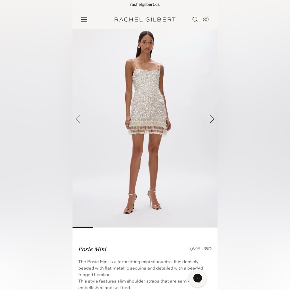 Rachel Gilbert Posie Mini Sequin Dress (size US 2)